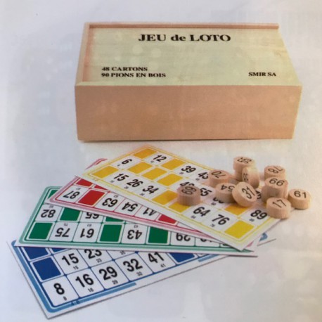 Jeu De Loto En Bois 48 Cartes 90 Pions Jeu De Societe Jigsaw Puzzles