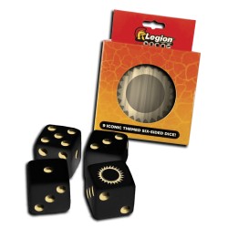 D6 Dice Tin - Legion - Iconic Sun - 9D6 (Set of 9 6-sided Dice)