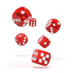 Oakie Doakie Dice - 12D6 - 16mm - Speckled - Red