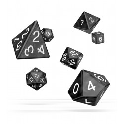 Oakie Doakie Dice RPG Set - Marble - Black