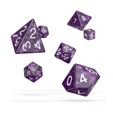 Oakie Doakie Dice RPG Set - Marble - Purple