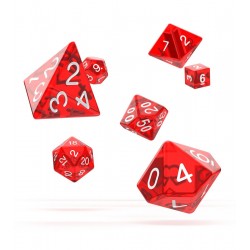Oakie Doakie Dice RPG Set - Translucent - Red