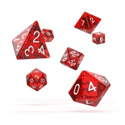 Oakie Doakie Dice RPG Set - Speckled - Red