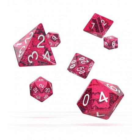 Oakie Doakie Dice dés RPG Set - Speckled - Rose