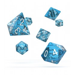 Oakie Doakie Dice - RPG Set - Speckled - Light Blue