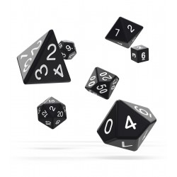 Oakie Doakie Dice - RPG Set - Solid - Black