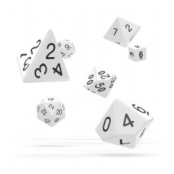 Oakie Doakie Dice - RPG Set - Solid - White