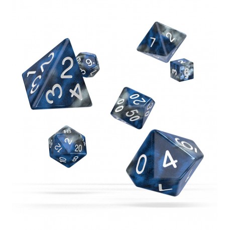 Oakie Doakie Dice RPG Set - Gemidice - Liquid Steel